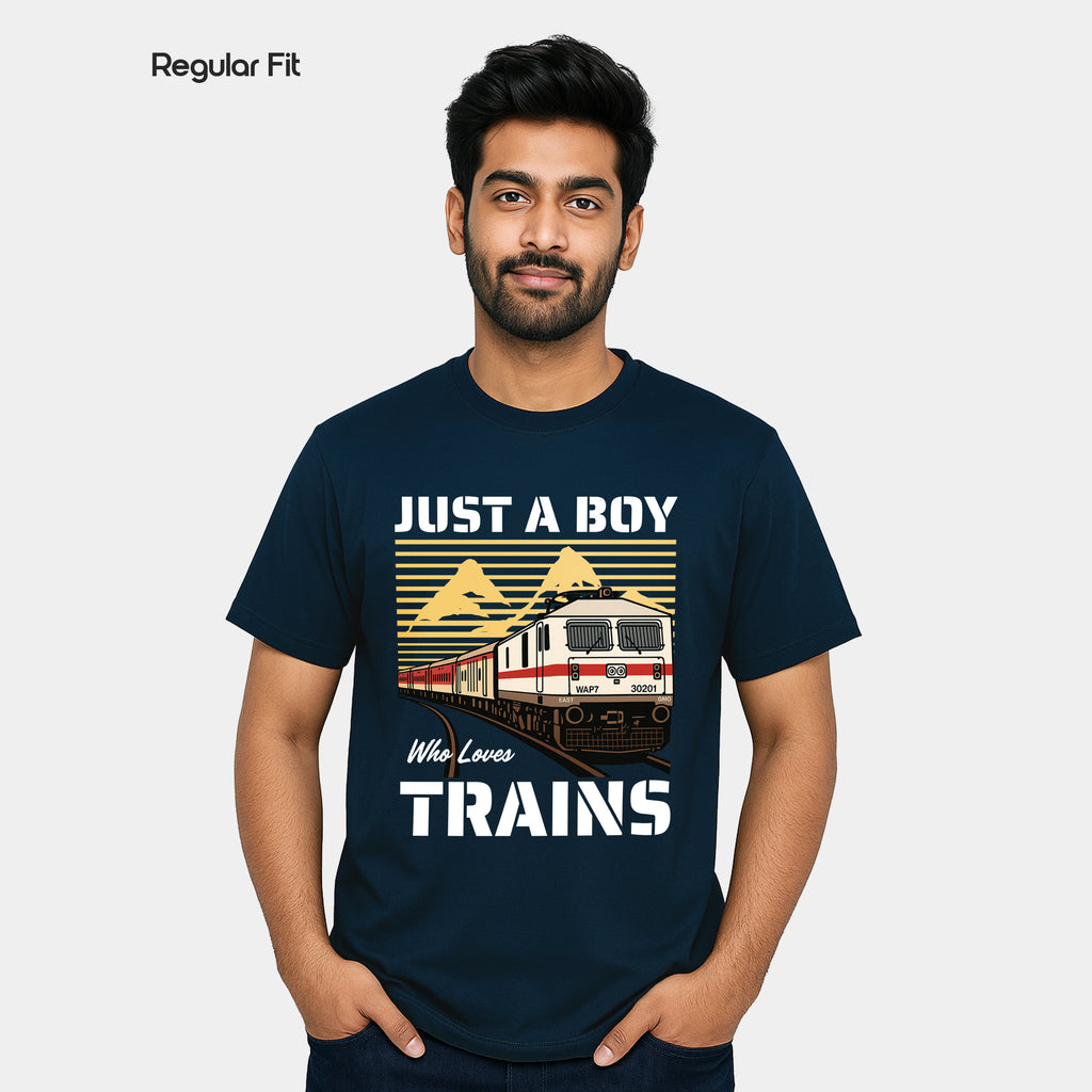 Just a Boy Who Loves Trains - Regular Fit