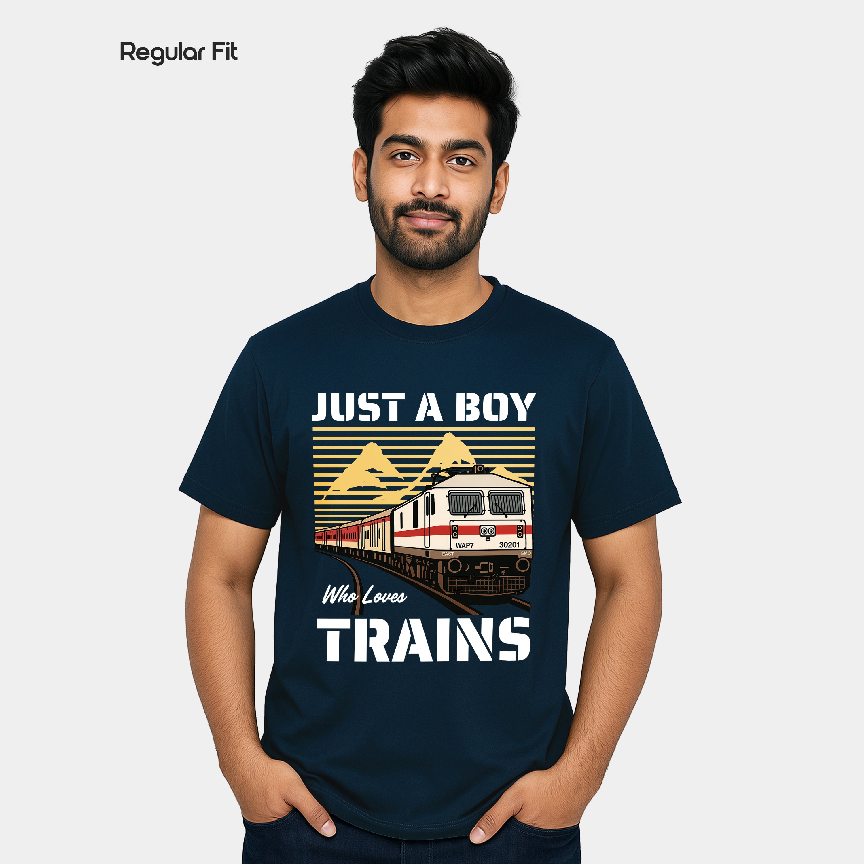 Just a Boy Who Loves Trains - Regular Fit