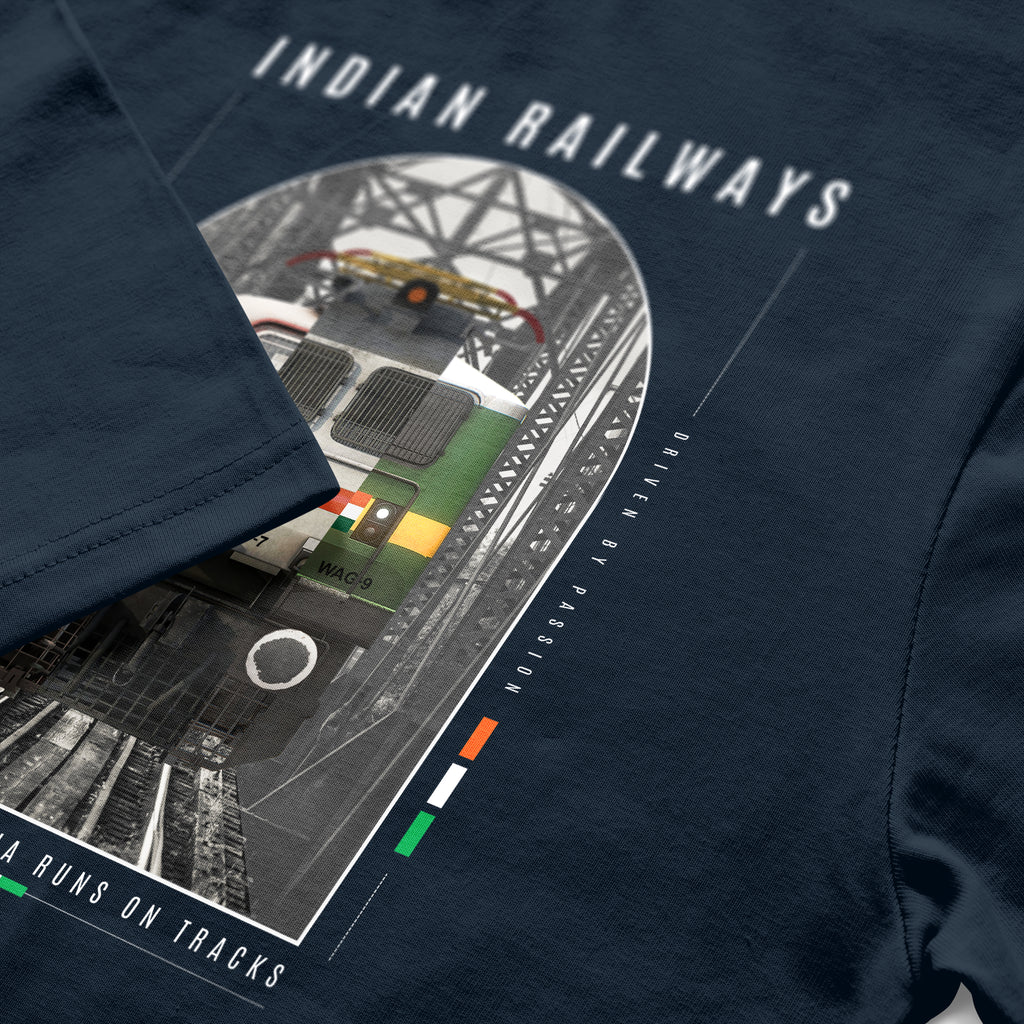 My Love For India Runs On Tracks Cotton T-shirt