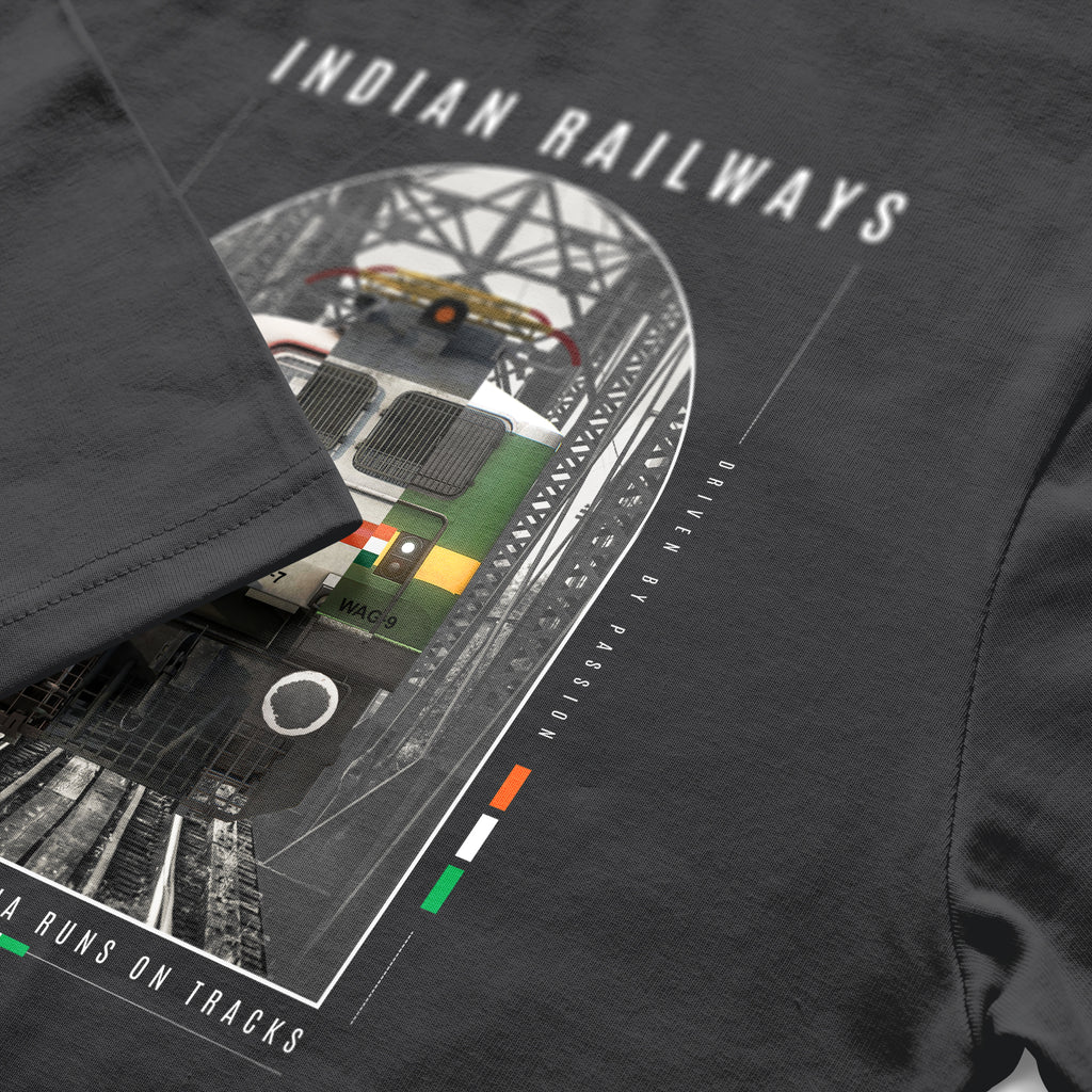 My Love For India Runs On Tracks Cotton T-shirt