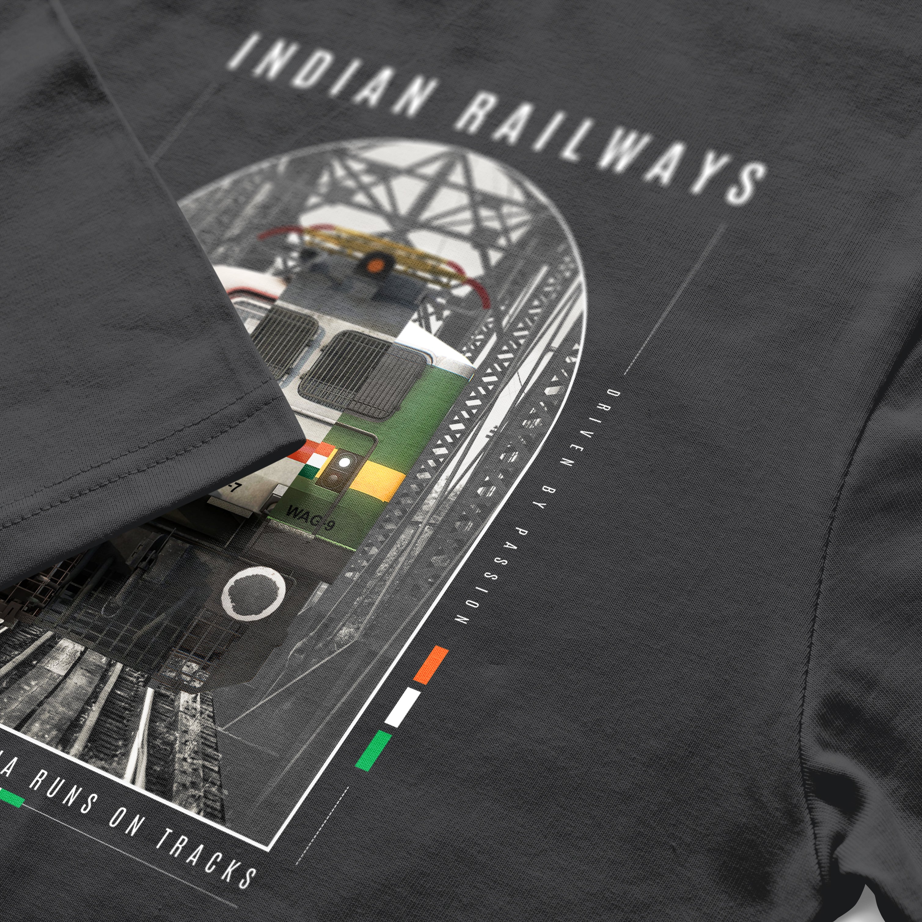 My Love For India Runs On Tracks Cotton T-shirt