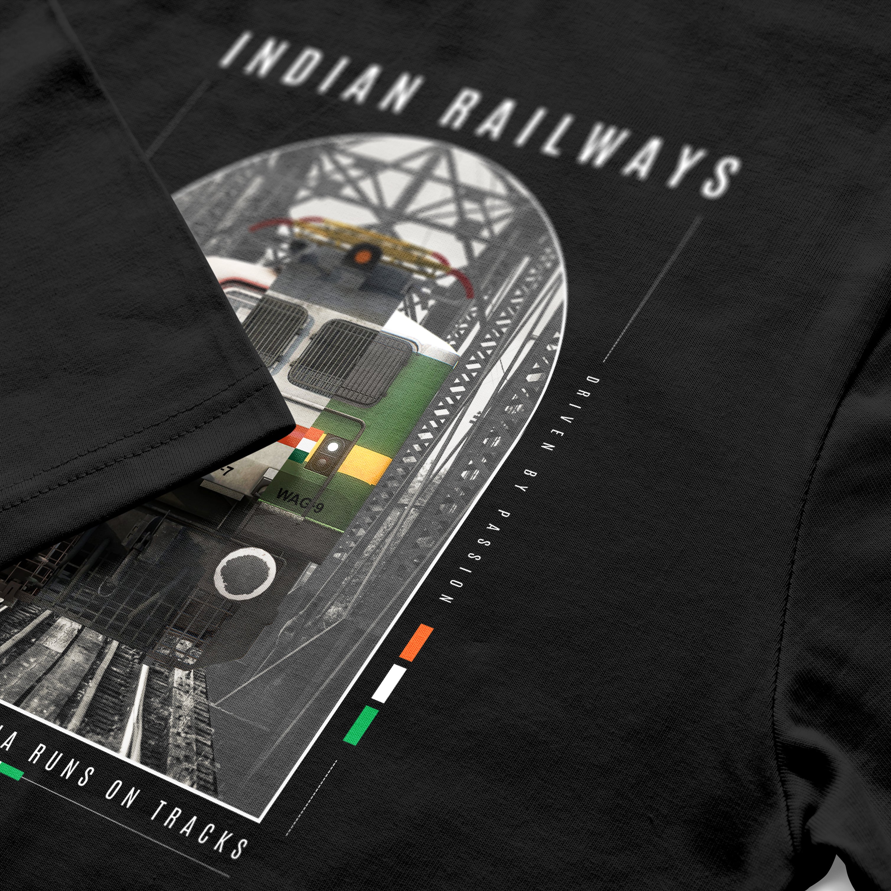 My Love For India Runs On Tracks Cotton T-shirt