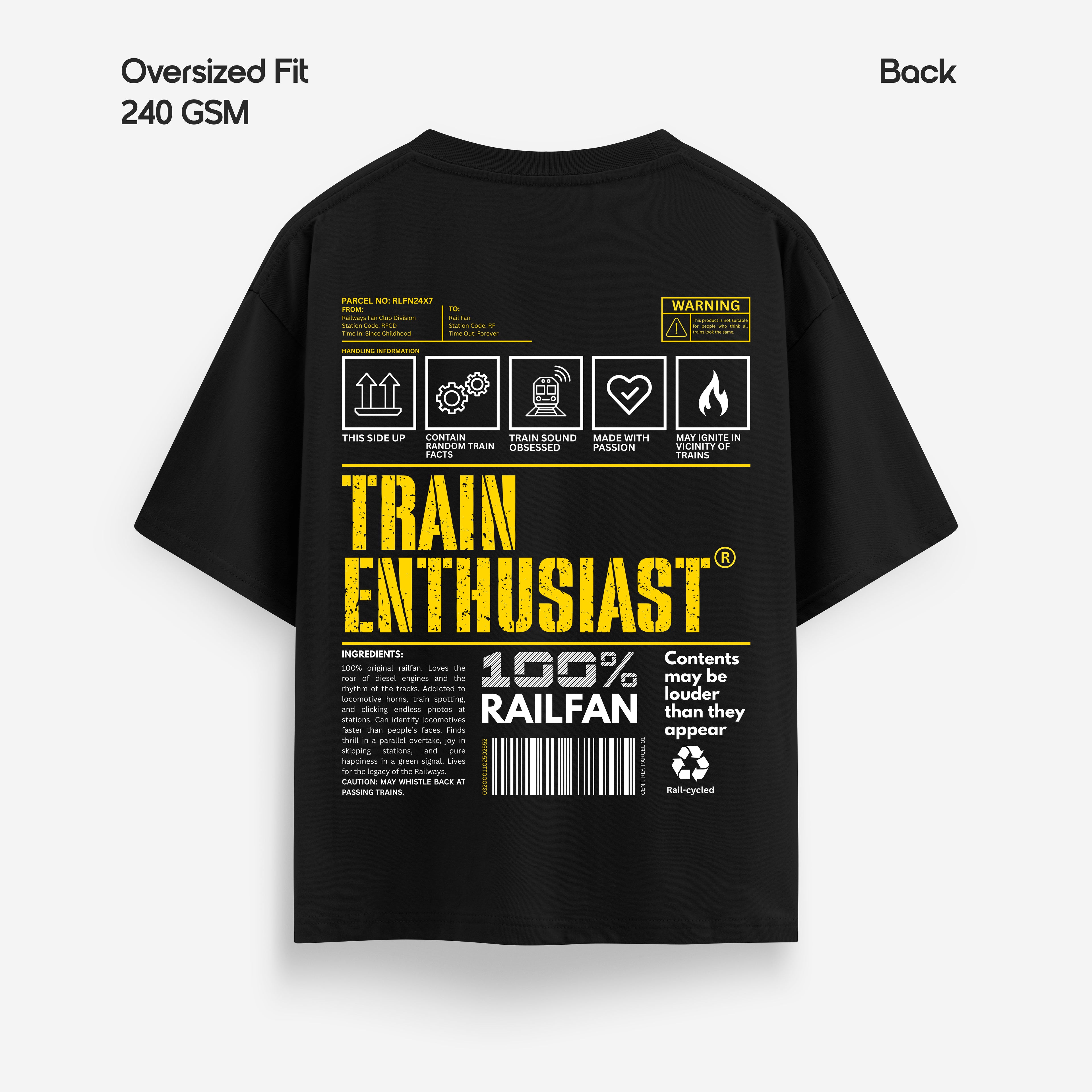 Train Enthusiast - Oversized Fit