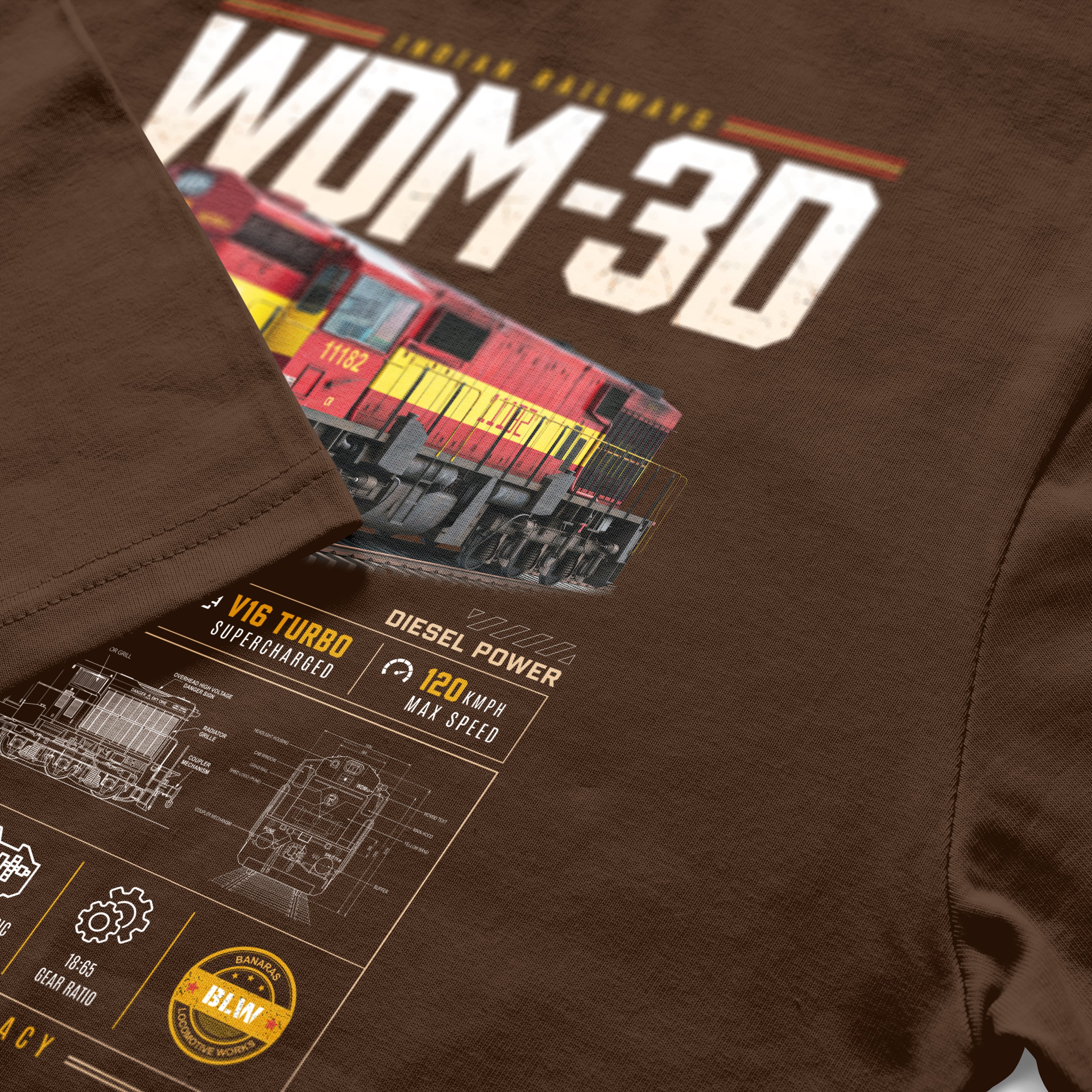 WDM 3D Railfan Cotton T-shirt