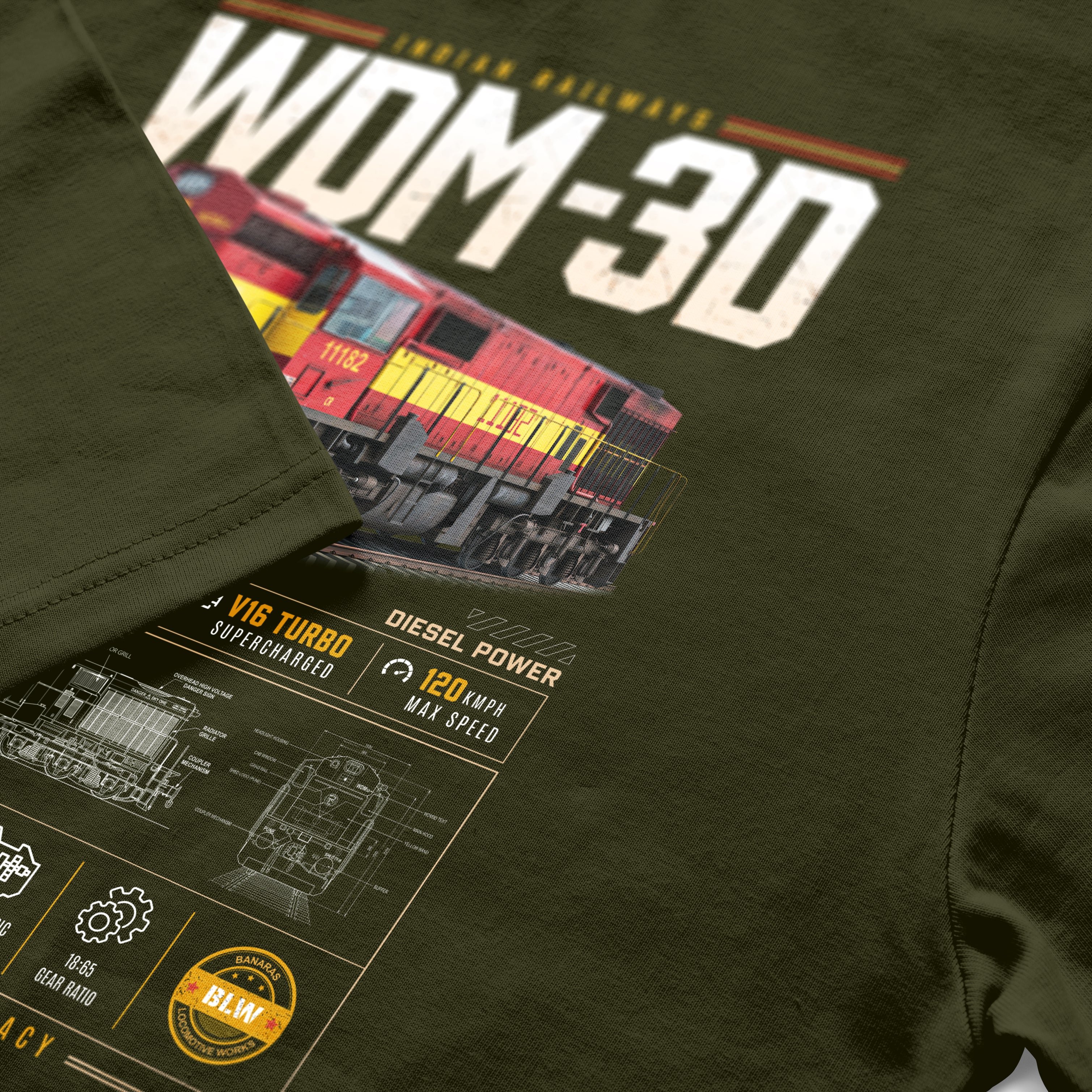 WDM 3D Railfan Cotton T-shirt