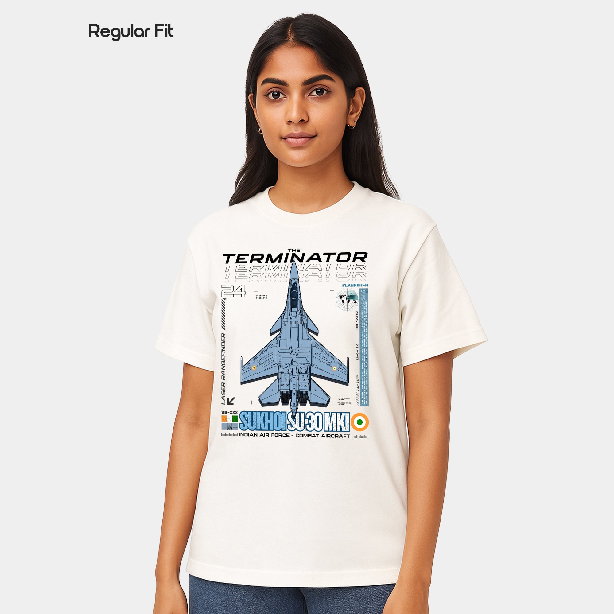 Sukhoi SU30 - Regular Fit Cotton T-shirt